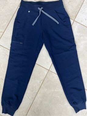 FIGS Navy Blue Zamora Jogger Scrub Pants Womens XS Petite XSP Medical Uniform
